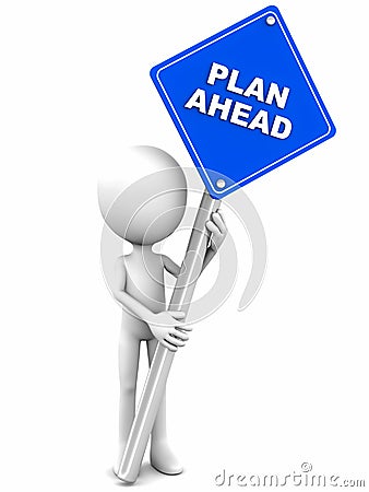 Plan ahead Stock Photo