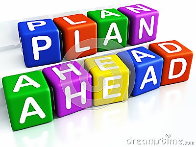 Plan ahead Stock Photo