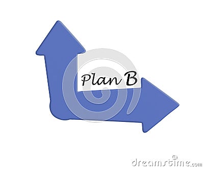 Plan B Choice Concept Showing Strategy Change Stock Photo