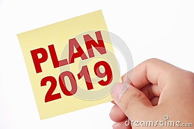 Plan 2019 Concept Stock Photo