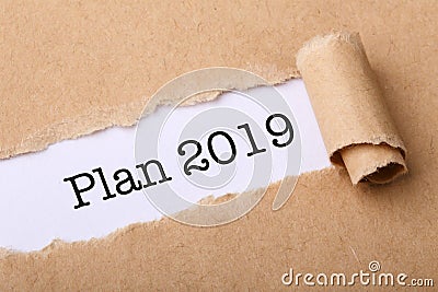 Plan 2019 Concept Stock Photo