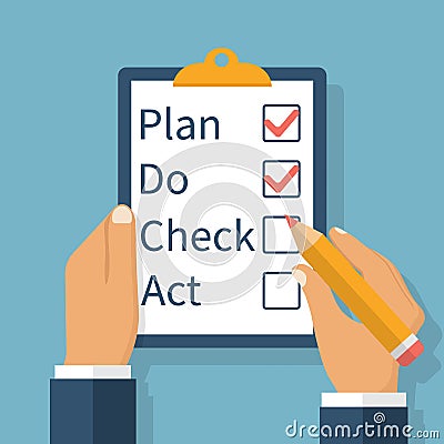 Plan Do Check Act Vector Illustration