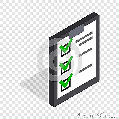 Plan is executed isometric icon Vector Illustration