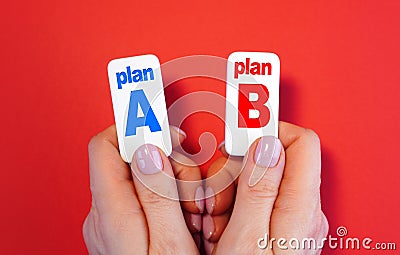 Plan A and plan B concept Stock Photo