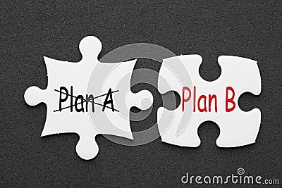 Plan A Plan B Concept Stock Photo