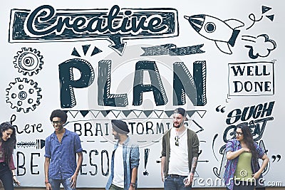 Plan Planning Vision Strategy Tactics Process Concept Stock Photo