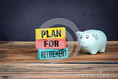 Plan for retirement. Insurance, benefits at work, health and business concept Stock Photo