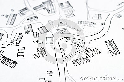 Plan of a Traditional Village Stock Photo