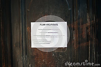 Plan Vigipirate security measures in France Editorial Stock Photo