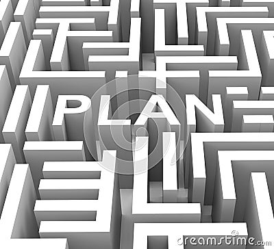Plan Word Shows Guidance Or Business Planning Stock Photo