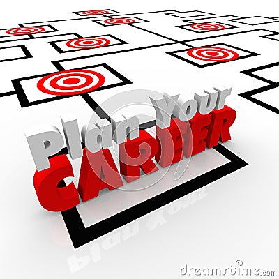 Plan Your Career Targeted Positions Org Chart Targeted Jobs Stock Photo