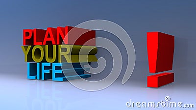 Plan your life on blue Stock Photo