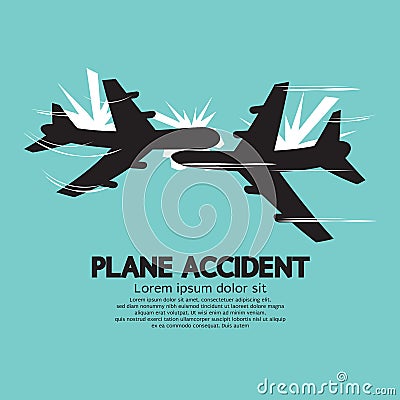 Plane Accident Vector Illustration
