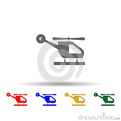 plane, airplane multi color style icon. Simple glyph, flat vector of transport icons for ui and ux, website or mobile application Stock Photo
