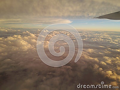 Plane clouds Stock Photo