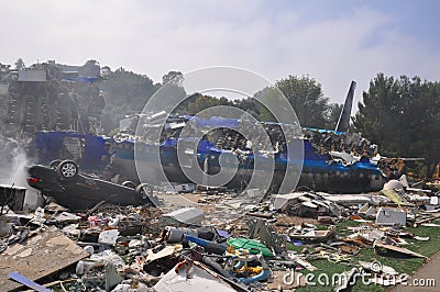 Plane Crash Editorial Stock Photo