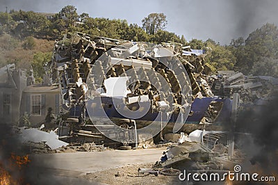 Plane Crash Stock Photo