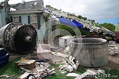 Plane crash Stock Photo