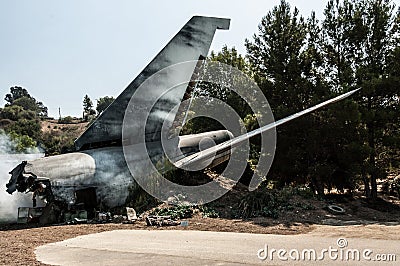 Plane crash Stock Photo