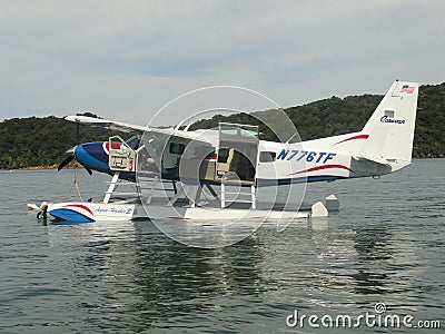 Plane on Dale Hollow Lake in Tennessee Editorial Stock Photo