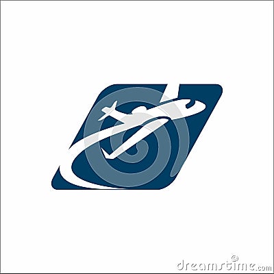 Plane draw for aviation logo Stock Photo