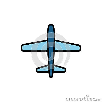 Plane flat vector icon sign symbol Vector Illustration