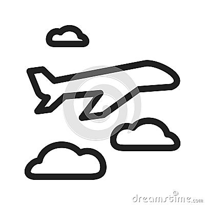 Plane Flying Vector Illustration