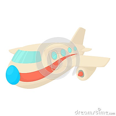 Plane icon, cartoon style Vector Illustration