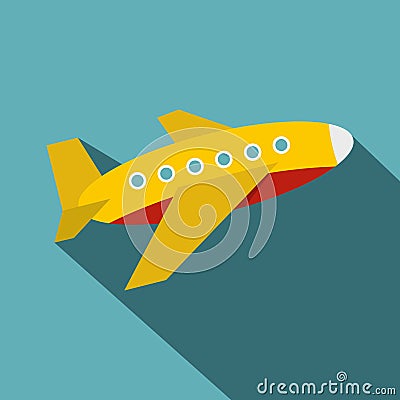 Plane icon, flat style Vector Illustration