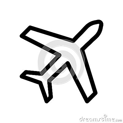 Plane icon flat vector illustration design Vector Illustration