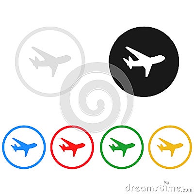 Plane icon,sing,illustration Cartoon Illustration