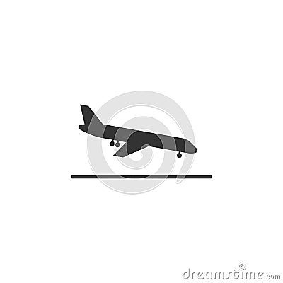 Plane landing icon. Element of airport icon for mobile concept and web apps. Detailed Plane landing icon can be used for web and m Stock Photo