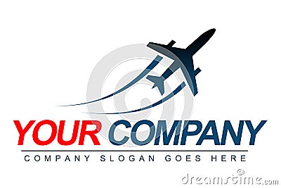 Plane Logo Cartoon Illustration