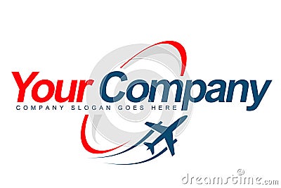 Plane Logo Cartoon Illustration