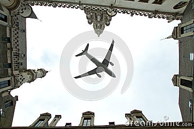Plane over Stock Photo