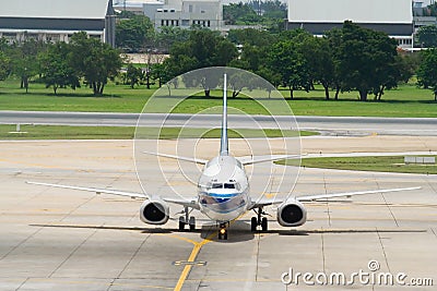 Plane parking Stock Photo