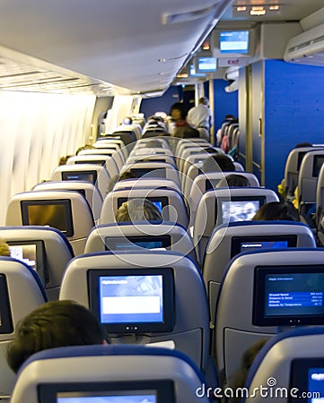 Plane seats Stock Photo