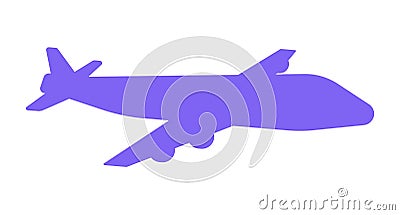 Plane shadow flat line color isolated vector object Vector Illustration