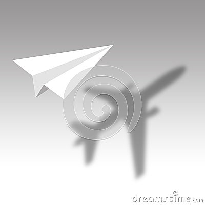 Plane shadow Stock Photo