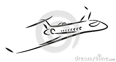 The plane Vector Illustration