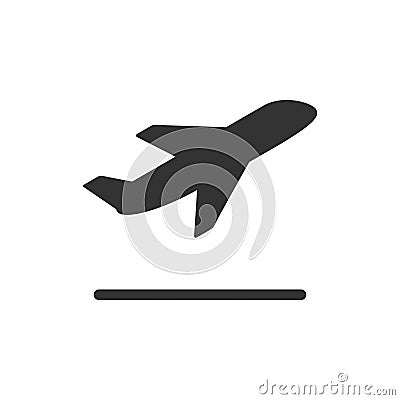 Plane takeoff icon or aviation concept Vector Illustration