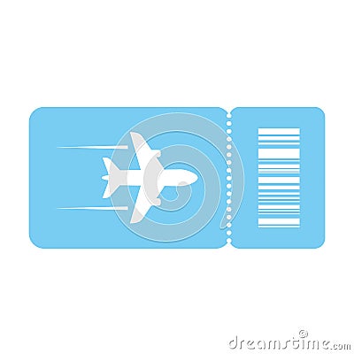 Plane ticket vector icon Vector Illustration