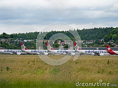 Planes grounded due to covid Editorial Stock Photo