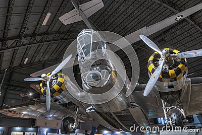 Planes at the USAF Museum, Dayton, Ohio Editorial Stock Photo