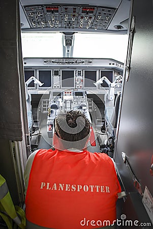 Planespotter Editorial Stock Photo