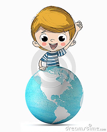 Planet for children Cartoon Illustration