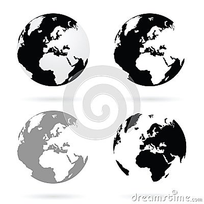 Planet earth atlas set vector Vector Illustration