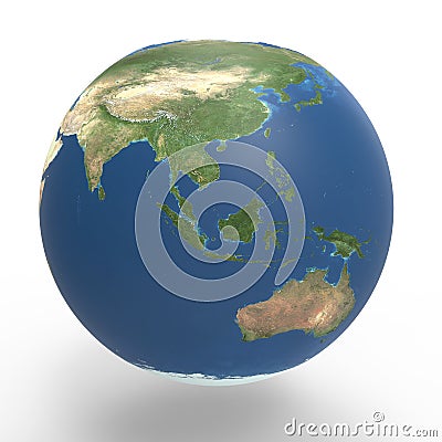 Planet Earth East Side Stock Photo