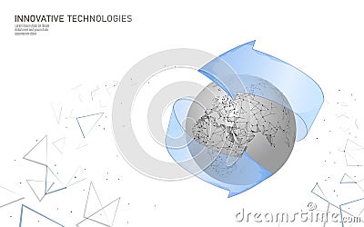 Planet Earth ecological problems solution concept. Nature protection save environment careful global eco project. Middle Vector Illustration