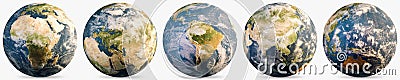 Planet Earth ecology globe set Stock Photo